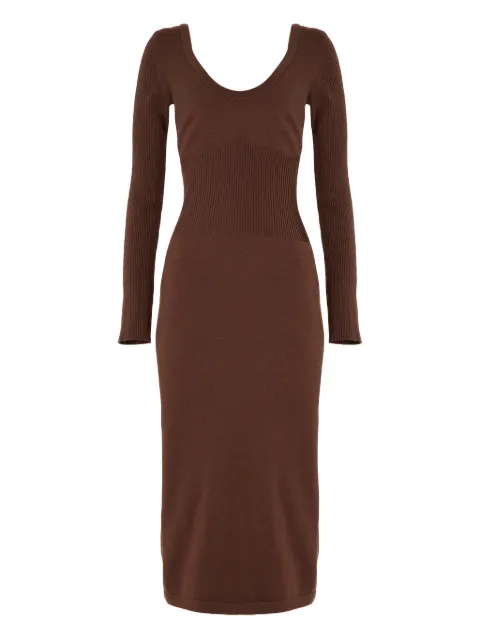 Wolford scoop-neck midi dress Brown 53472