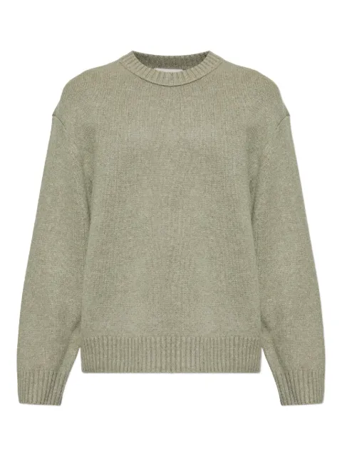 FRAME ribbed-details crewneck sweater Green LMSW0156