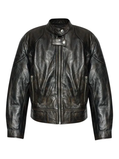 STAND STUDIO Alita zip-fastening leather jacket Black 666217993