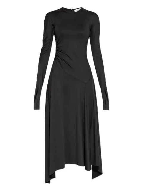 Victoria Beckham asymmetric-hem long-sleeved midi dress Black 1126JDR006984A