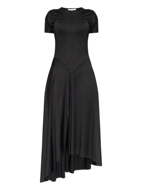 Victoria Beckham asymmetric-hem midi dress Black 1126JDR006982A