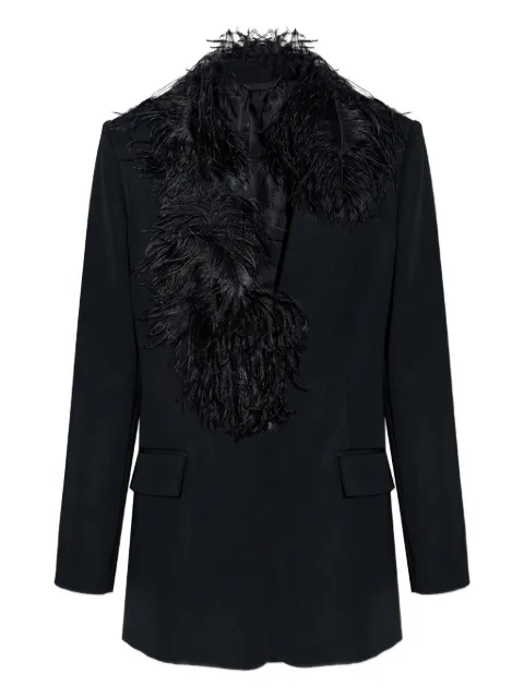 The Attico feather trim blazer Black 260WCG00091WWW065FS