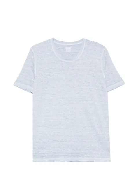 120% Lino crew-neck T-shirt Blue 33ALIM7186E908S01