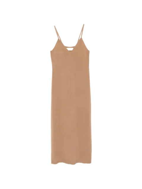 Lisa Yang Marlie V-neck midi dress Neutrals 2024313