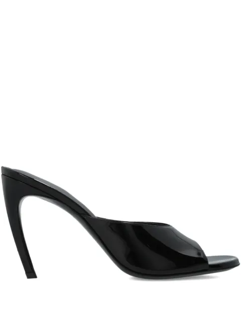 The Attico 100mm peep-toe stiletto sandals Black 260WSH00886EEE056AA