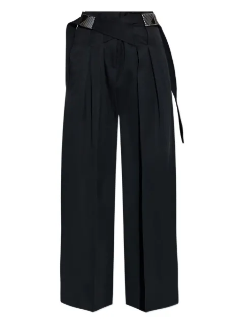 The Attico buckle pleated trousers Black 260WCP00286WWW065AA