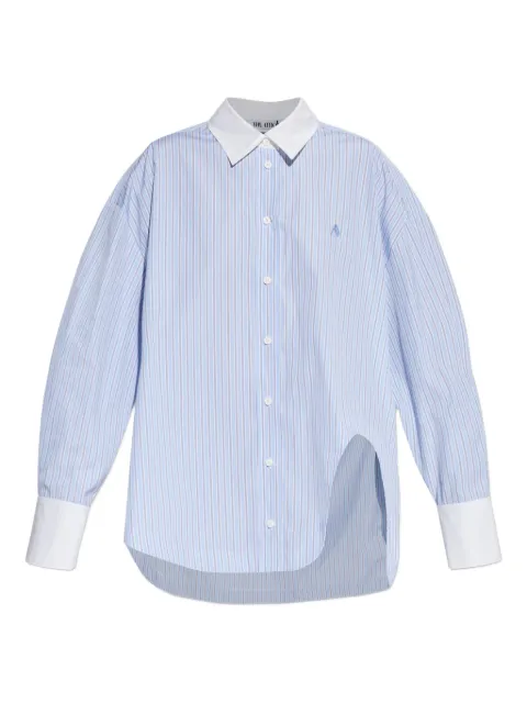 The Attico striped logo-embroidered shirt Blue 260WCH00004CCC127AA