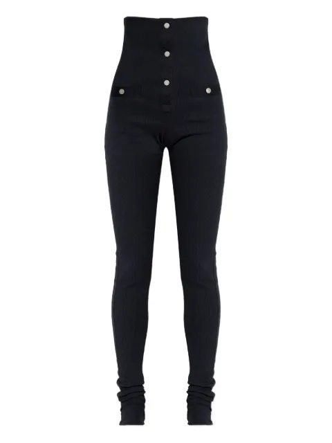 The Attico button ribbed trousers Black 260WCP00261JJJ073AA