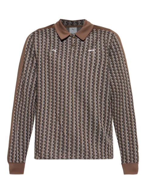 PUMA x JJJJound patterned polo shirt Brown 63553852