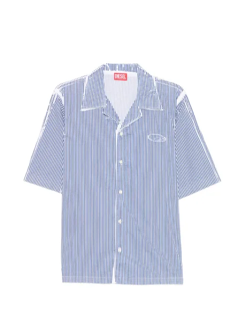 Diesel striped revere collar shirt Blue A202090QMBZ