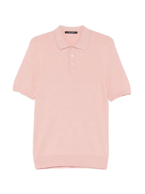 Tagliatore cable-knit polo shirt Pink KARTGSE2601