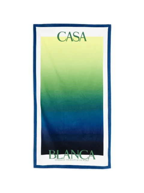 Casablanca logo-detail beach towel Green ASP26ACC00601