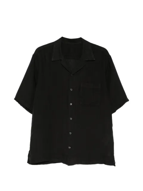 120% Lino pocket short-sleeve shirt Black 33ALIM19L30000115000