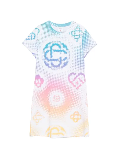 Casablanca printed mini dress White WSP26JDR01401