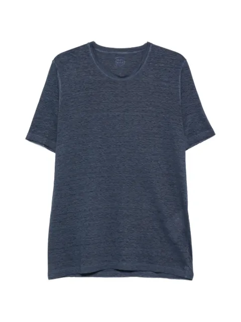120% Lino crew-neck lineN T-shirt Blue 33ALIM7186000E908S01