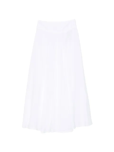 120% Lino A-line midi skirt White 33ALIW59AF000B317000