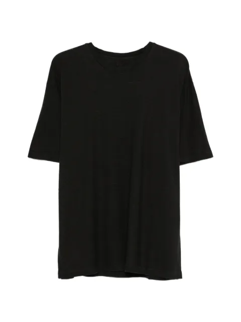 120% Lino round-neck T-shirt Black 33ALIM79I2000G308S01