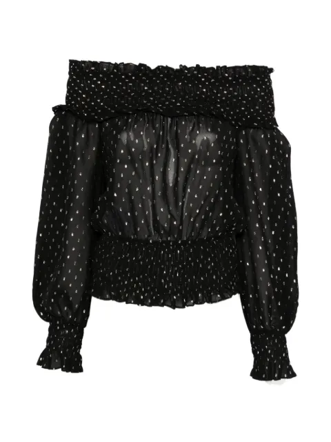 Self-Portrait off-shoulder top Black RS26156TBB