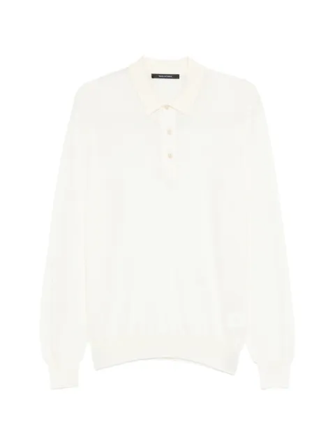 Tagliatore Zeno long-sleeve polo shirt Neutrals ZENOGSE2607005