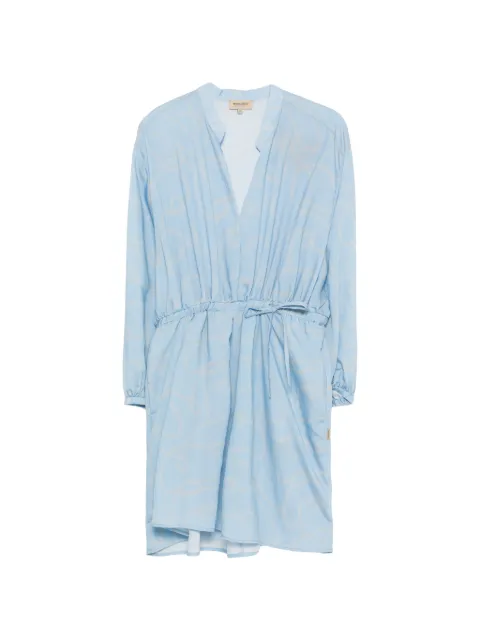 Woolrich tie-waist V-neck mini dress Blue CFWWDR2025FRUT5331
