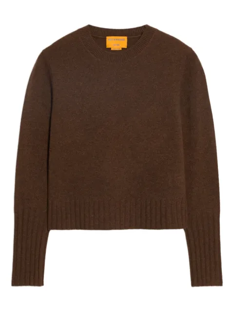Guest In Residence Shrunken Crew cashmere sweater Brown W12710JLCHES