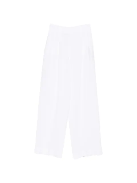 120% Lino wide-leg linen trousers White 33ALIW29RB000F753000
