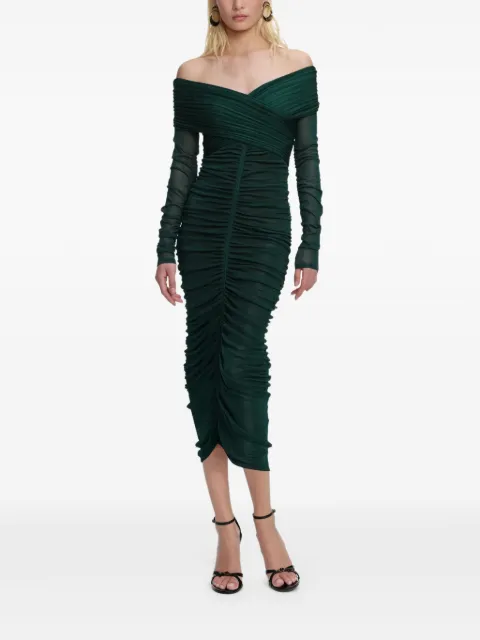 Self-Portrait draped midi dress Green RS26011MAG