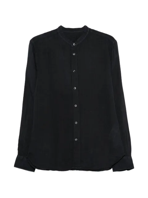 120% Lino collarless long-sleeve shirt Blue 33ALIM11590000115000