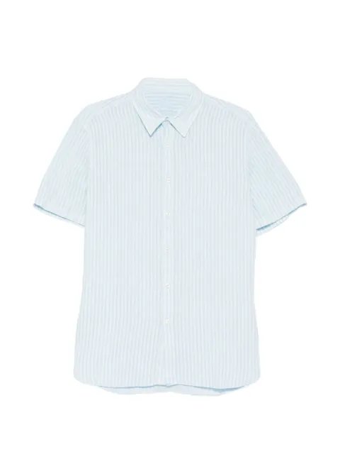 120% Lino striped shirt Blue 33ALIM1PKB000G445000