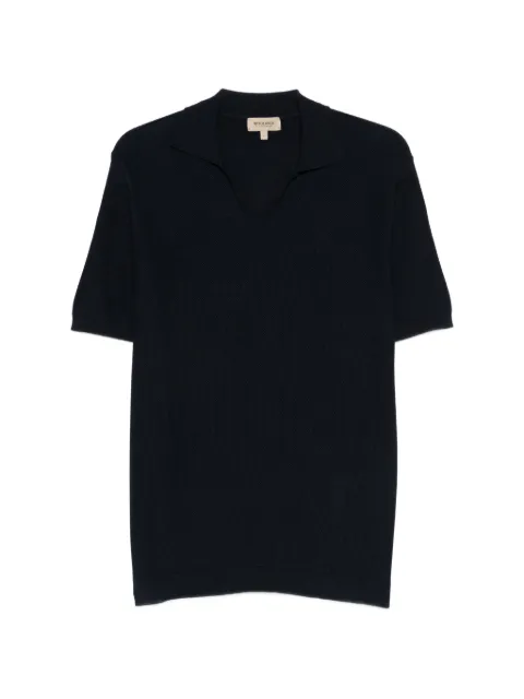 Woolrich V-neck knitted T-shirt Blue CFWOKN2037MRUF5083