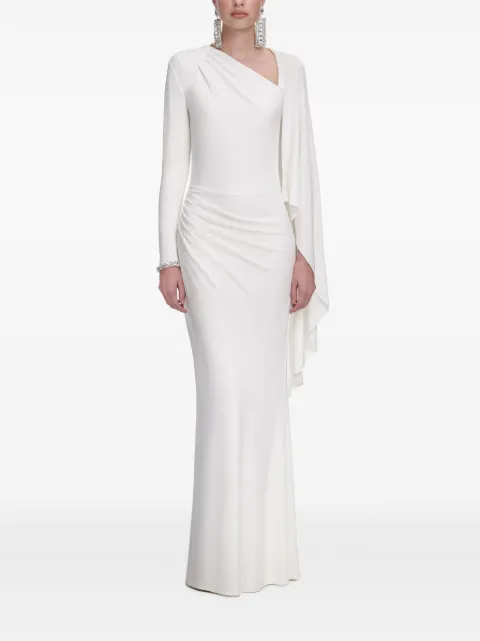 Self-Portrait draped maxi dress White RS26505XW