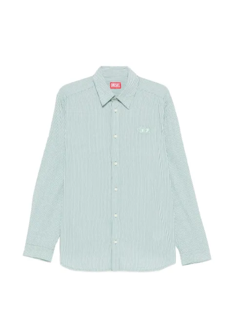 Diesel striped embroidered shirt Green A204750BKBZ