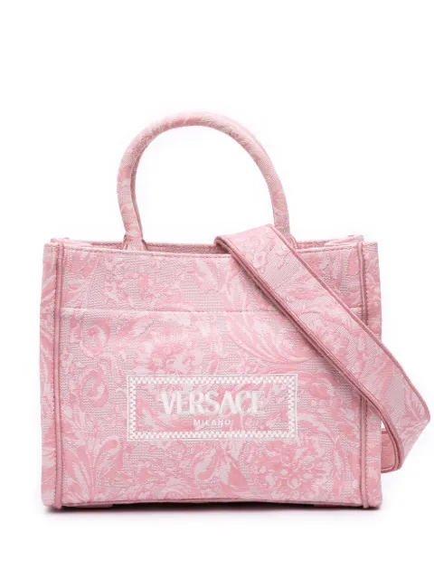 Versace Pre-Owned 2000-2025 Small Canvas Barocco Athena Tote satchel Pink 5GOLBY3R92WC451X