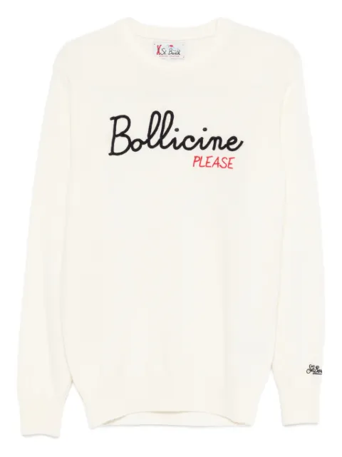 MC2 Saint Barth Heron embroidered sweater White HER0001