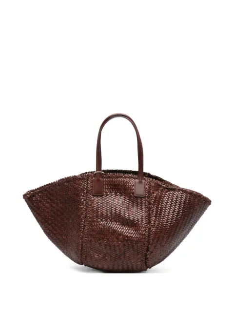 DRAGON DIFFUSION Teresa woven-leather tote bag Brown 8558