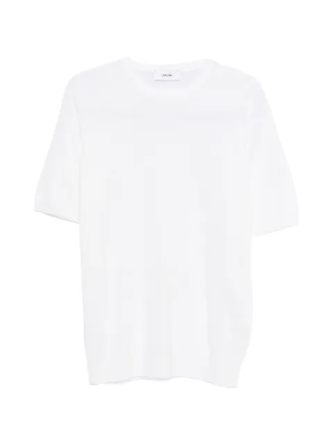 Lardini short-sleeve knitted T-shirt White PALMMC76PA66022