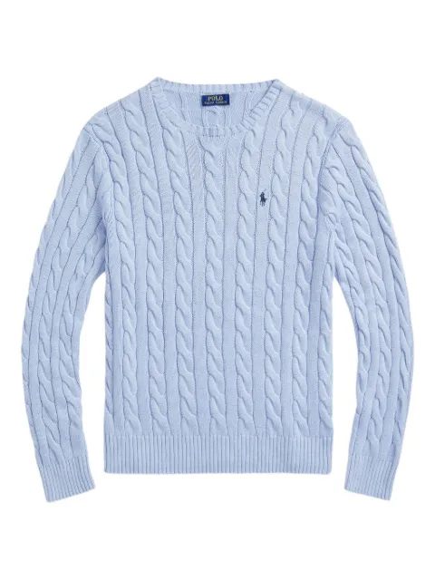 Polo Ralph Lauren cable-knit embroidered sweater Blue 710918998044