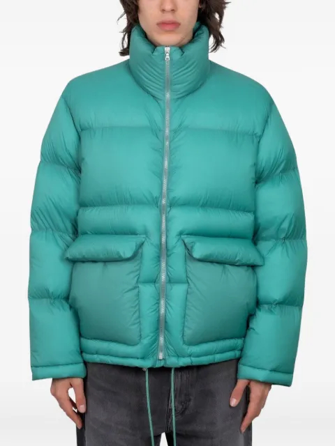 Auralee zip-fastening padded jacket Green A25AB01NLJADEGREEN