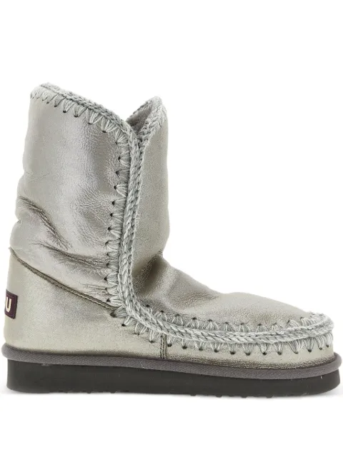 Mou 24 logo-patch boots Grey FW101000CMGLAP