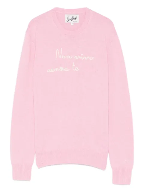 MC2 Saint Barth New Queen embroidered sweater Pink QUE0010