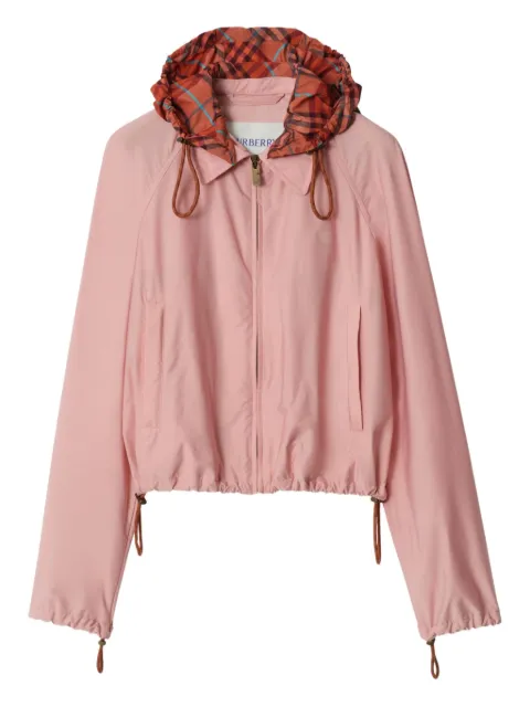 Burberry cropped Newcott hooded jacket Pink 8118253