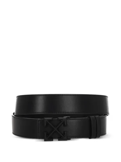 Off-White arrow buckle leather belt Black OMRB14GF25LEA0021065