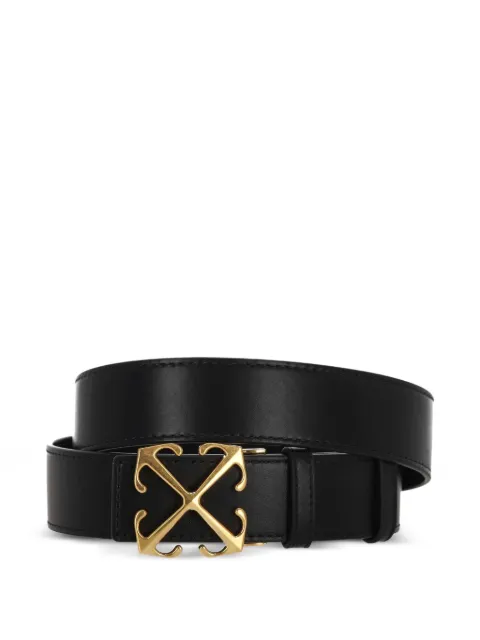 Off-White signature Arrows motif-buckle leather belt Black OWRB139C99LEA0011001