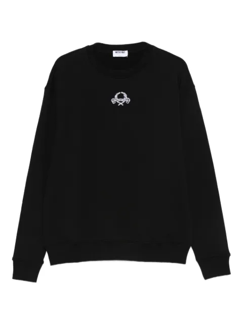 Moschino embroidered crewneck sweatshirt Black A17055228