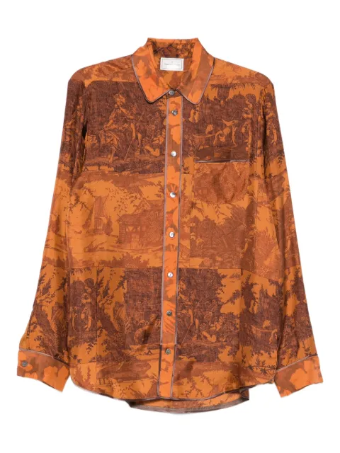 Pierre-Louis Mascia printed pocket shirt Orange ALOEGUMS10642