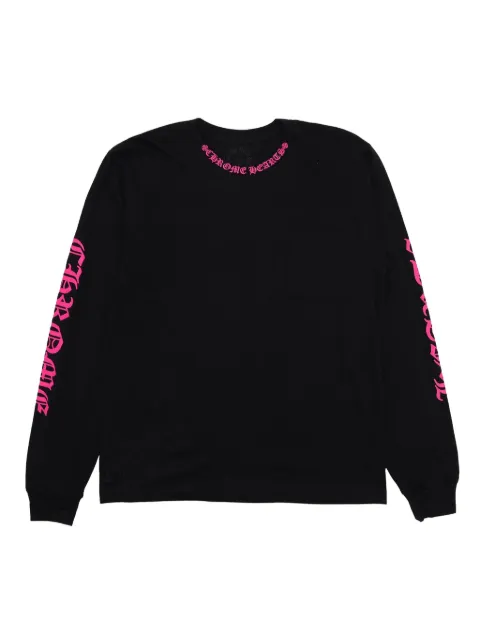 Chrome Hearts neck-logo long-sleeve sweatshirt Black CHRM0402