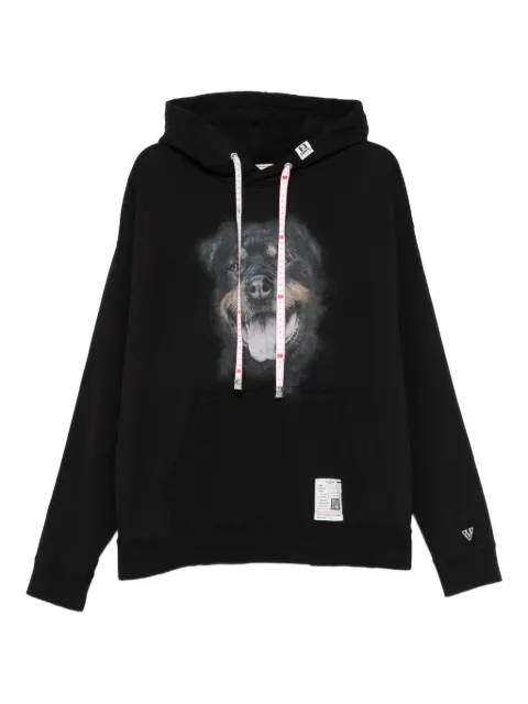 Maison MIHARA YASUHIRO dog-print hoodie Black J15HD741