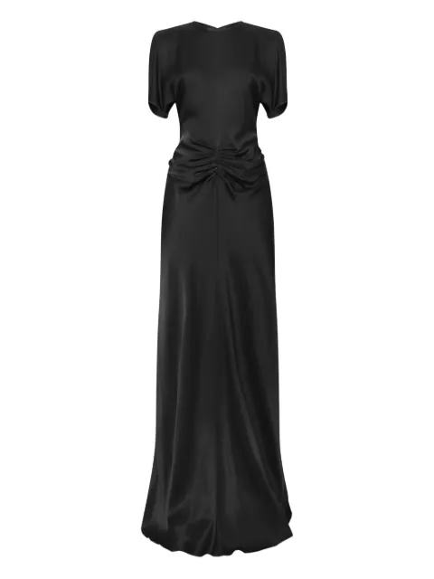 Victoria Beckham ruched maxi dress Black 1126WDR007004A