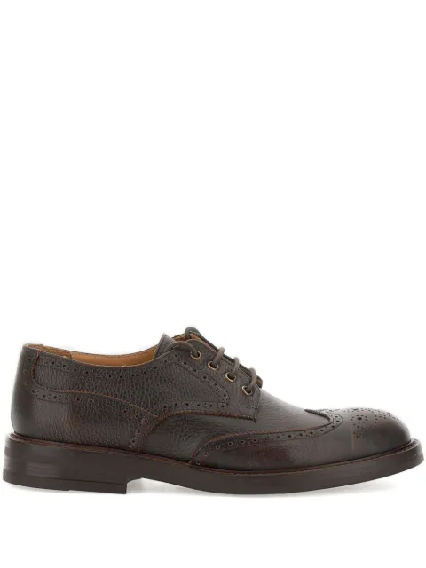 Duca Degli Abruzzi James leather derby shoes Brown JAMESTERRA