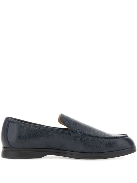 Duca Degli Abruzzi Lorenzo Plain leather loafers Blue LORENZOBLU